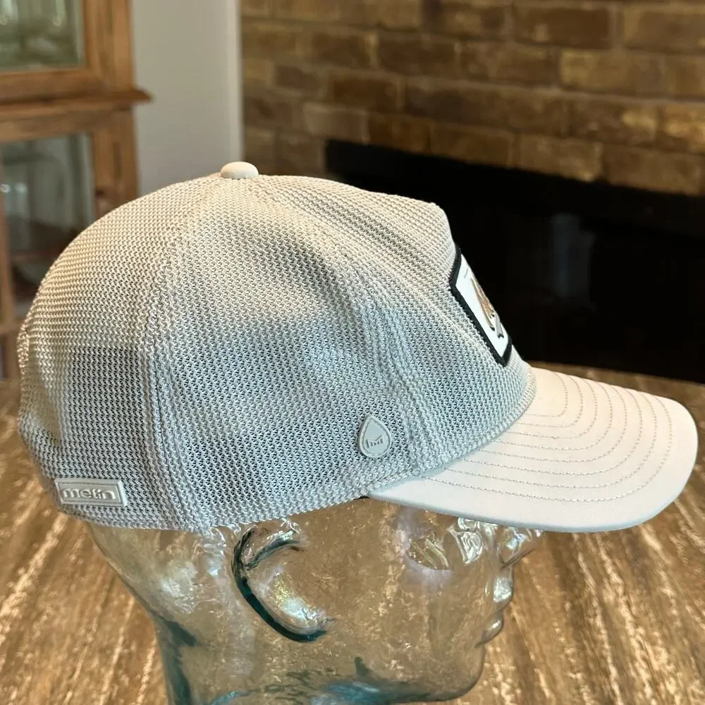 Melin Odysea Hydro Adventure Club SnapBack Hat Cream White Mesh Trucker Small
